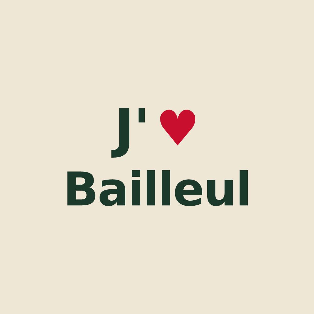 Tote bag personnalisé Bailleul — design J'aime Bailleul