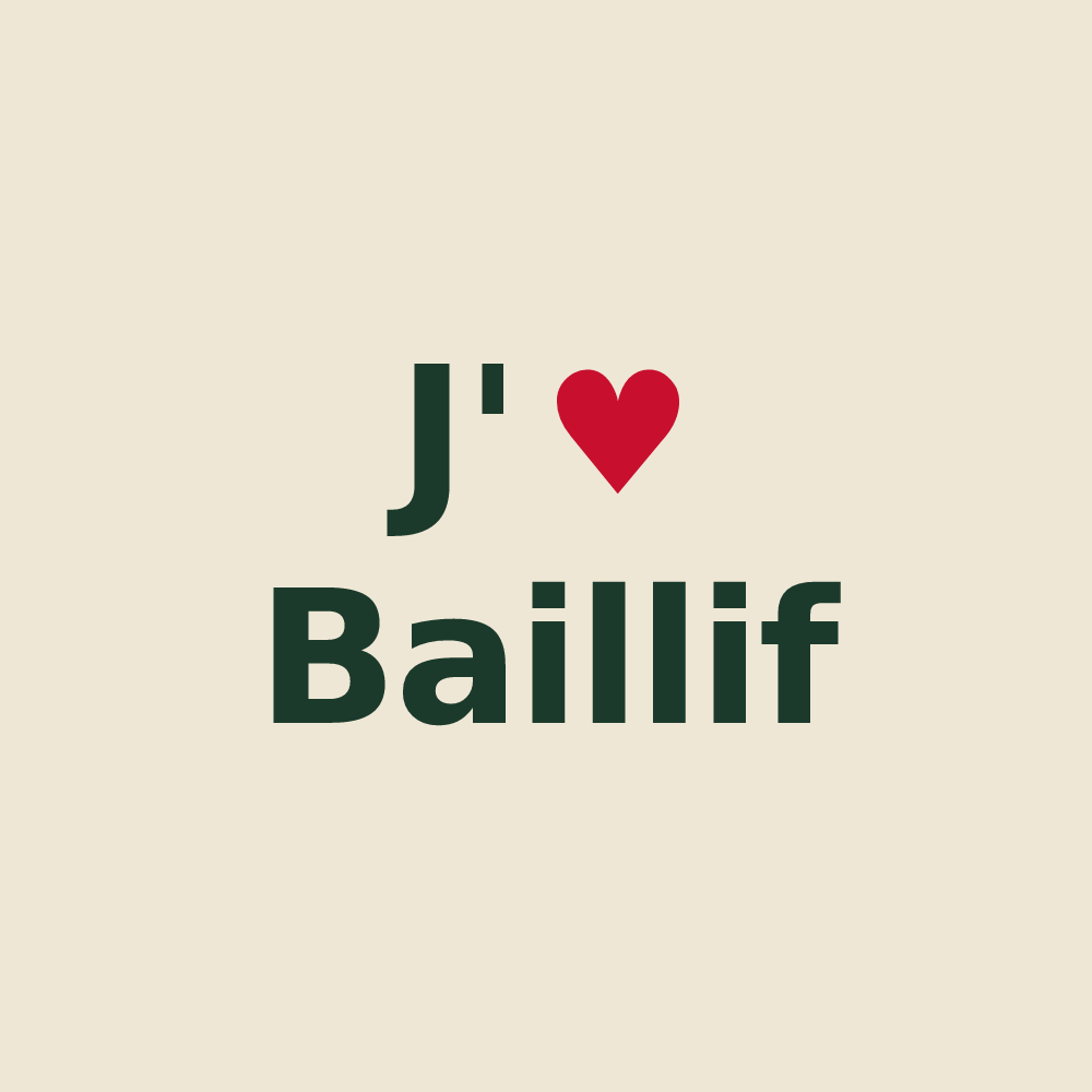Tote bag personnalisé Baillif — design J'aime Baillif