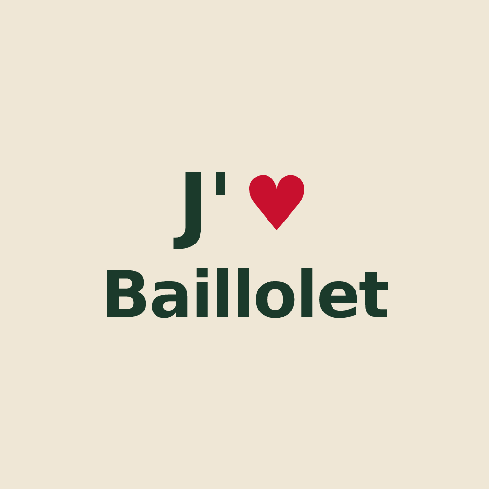 Tote bag personnalisé Baillolet — design J'aime Baillolet