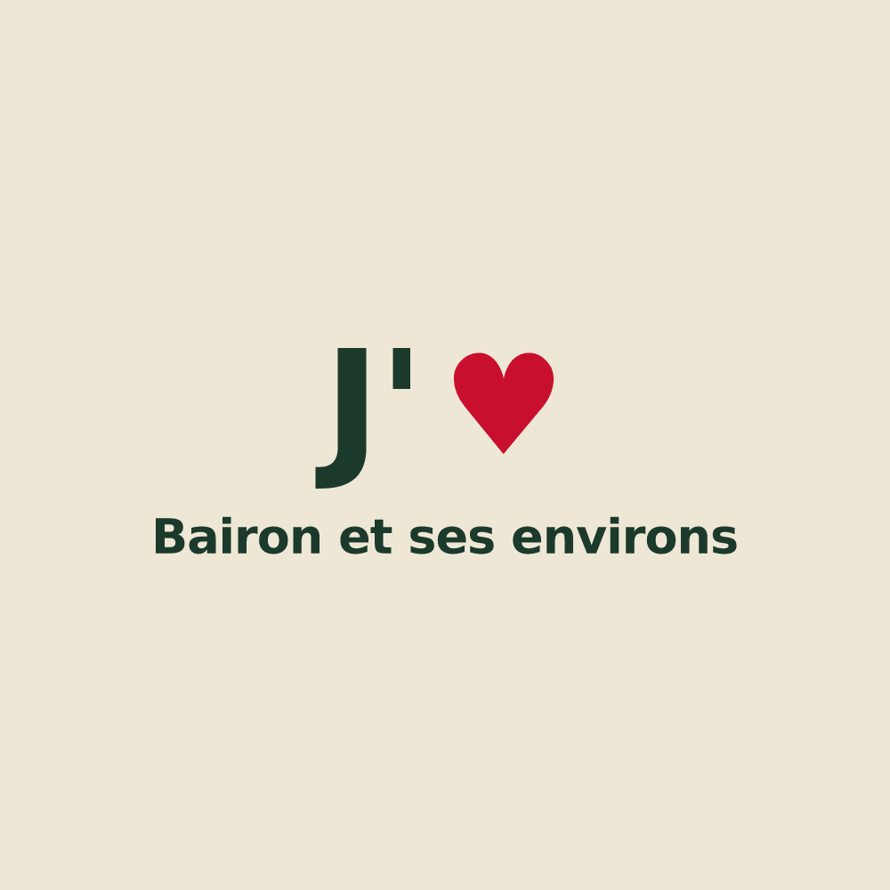 Tote bag personnalisé Bairon et ses environs — design J'aime Bairon et ses environs