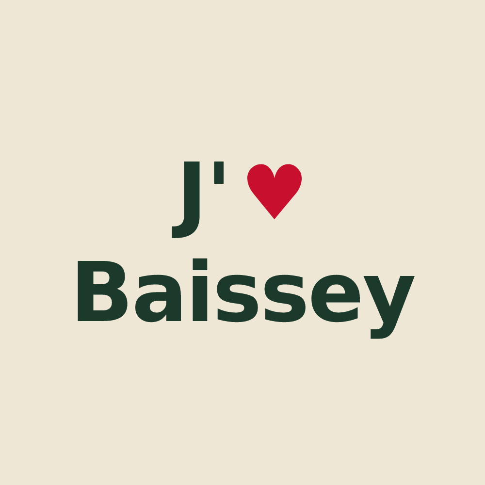 Tote bag personnalisé Baissey — design J'aime Baissey