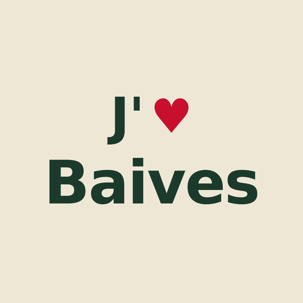 Tote bag personnalisé Baives — design J'aime Baives
