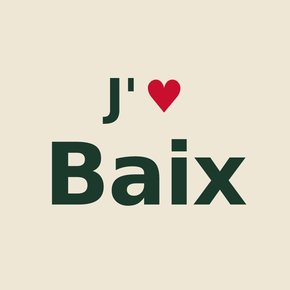Tote bag personnalisé Baix — design J'aime Baix