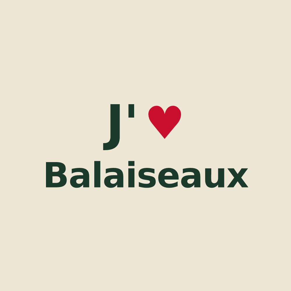 Tote bag personnalisé Balaiseaux — design J'aime Balaiseaux