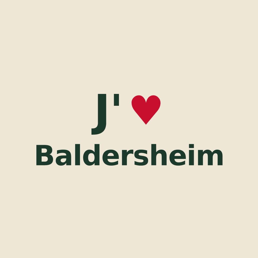 Tote bag personnalisé Baldersheim — design J'aime Baldersheim