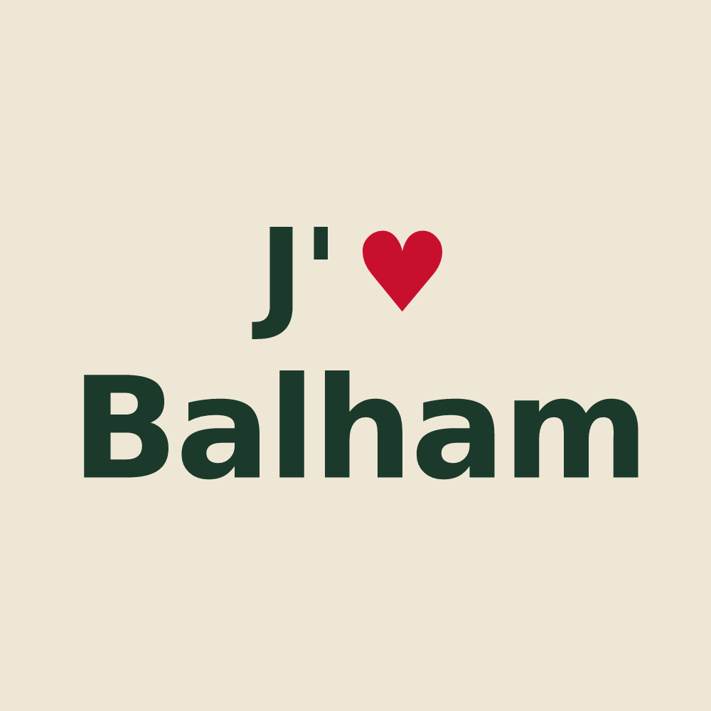 Tote bag personnalisé Balham — design J'aime Balham
