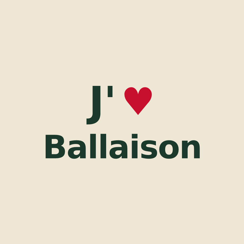 Tote bag personnalisé Ballaison — design J'aime Ballaison