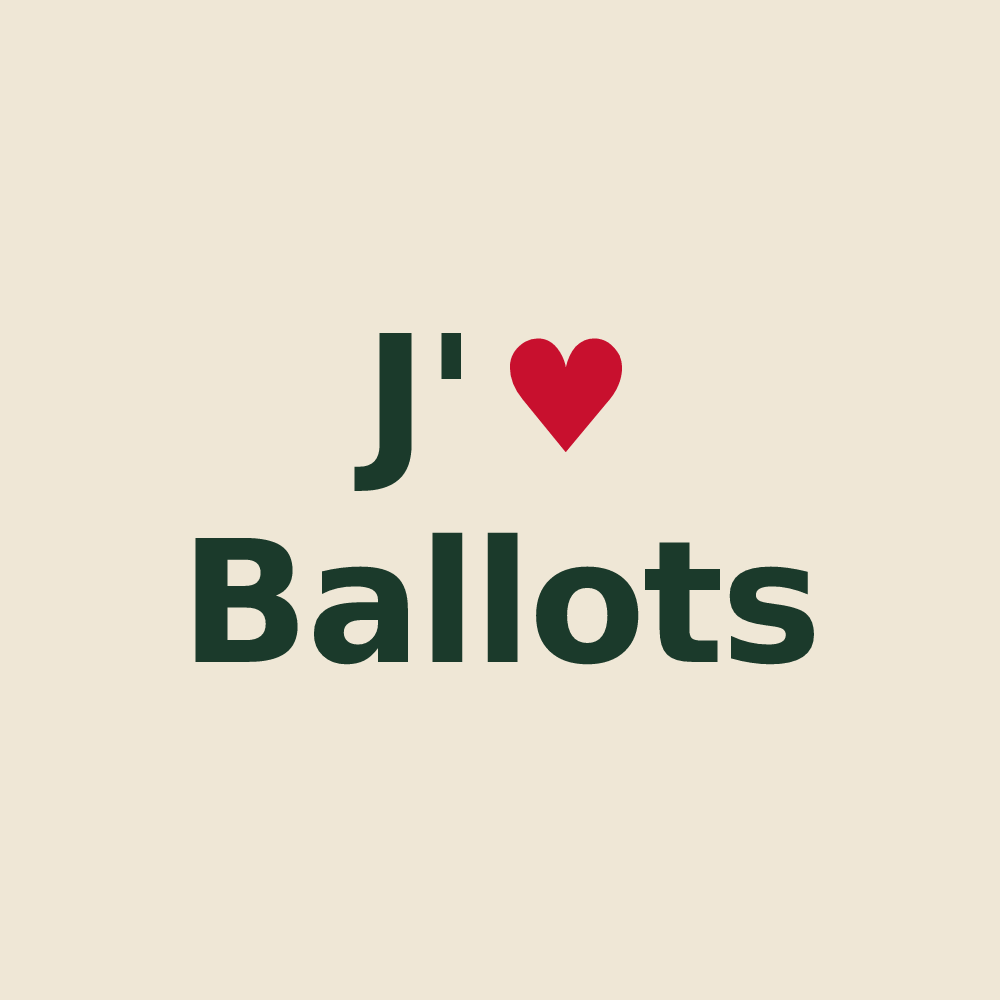 Tote bag personnalisé Ballots — design J'aime Ballots