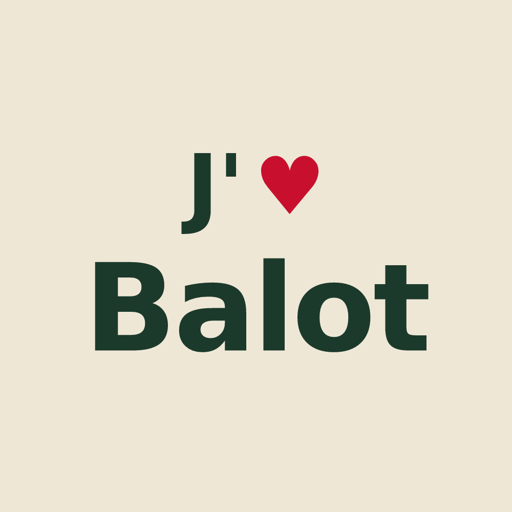Tote bag personnalisé Balot — design J'aime Balot
