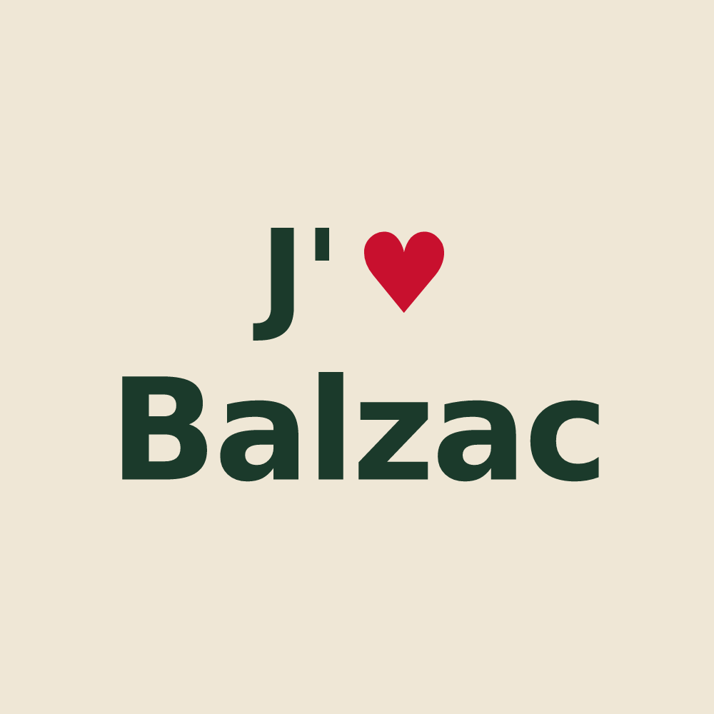 Tote bag personnalisé Balzac — design J'aime Balzac