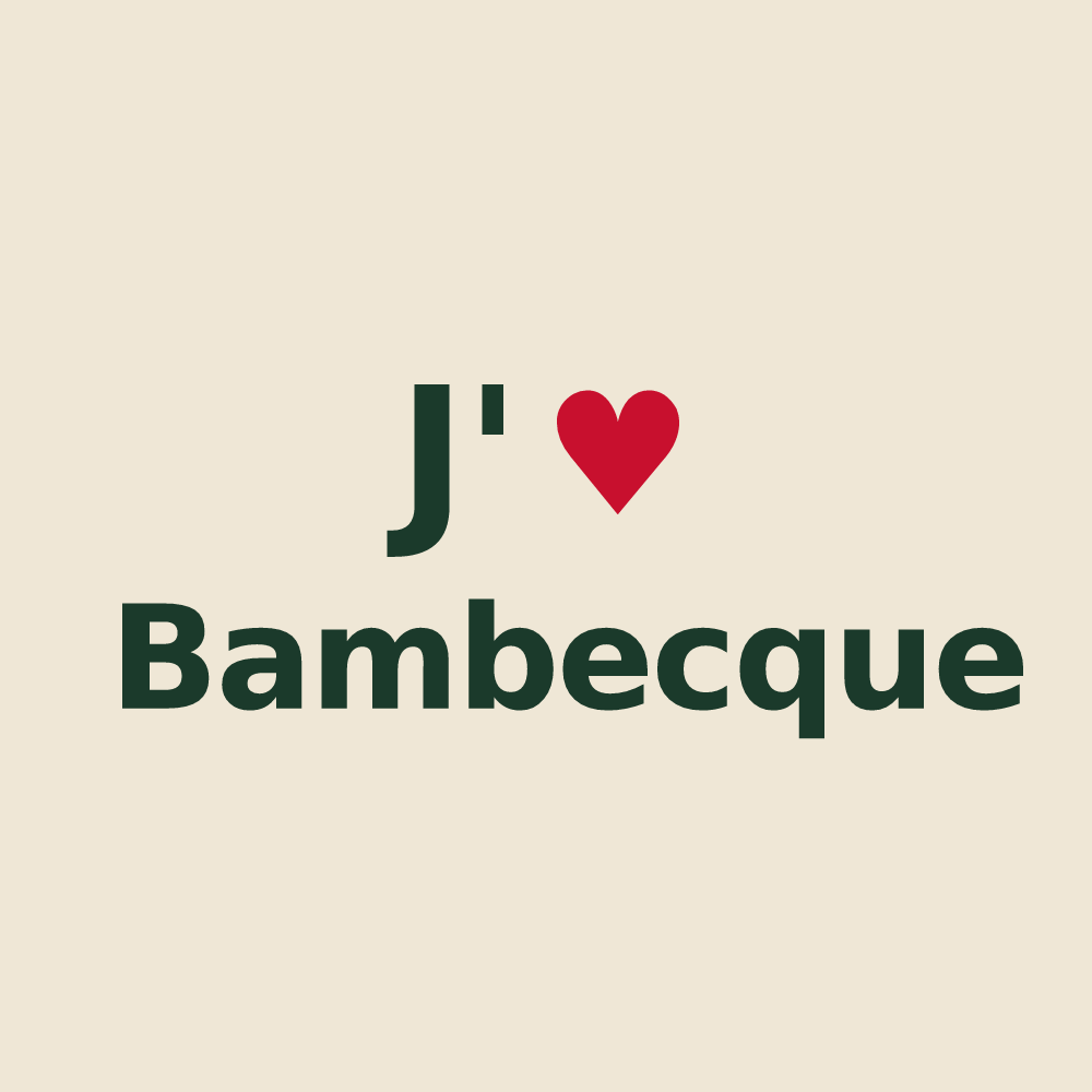 Tote bag personnalisé Bambecque — design J'aime Bambecque