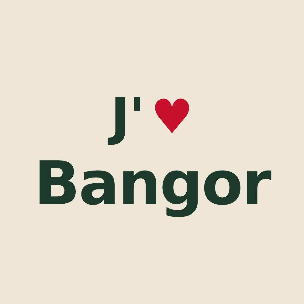 Tote bag personnalisé Bangor — design J'aime Bangor