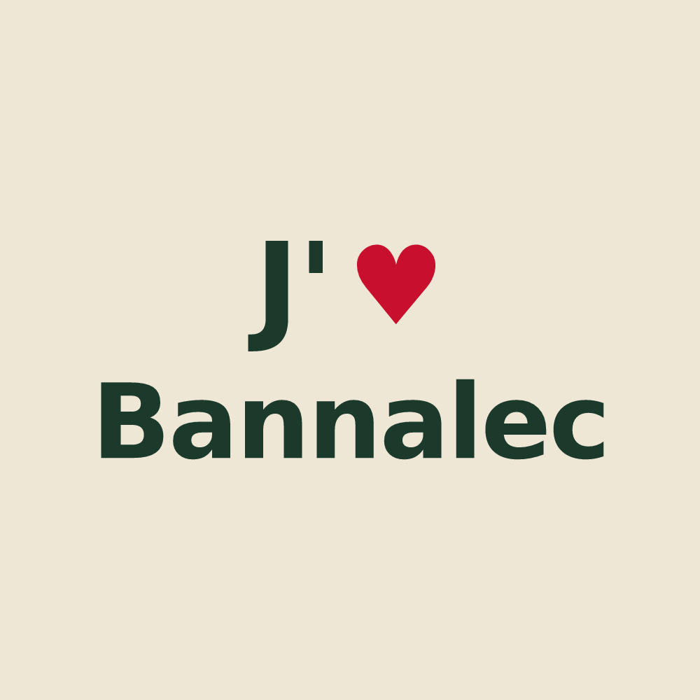Tote bag personnalisé Bannalec — design J'aime Bannalec