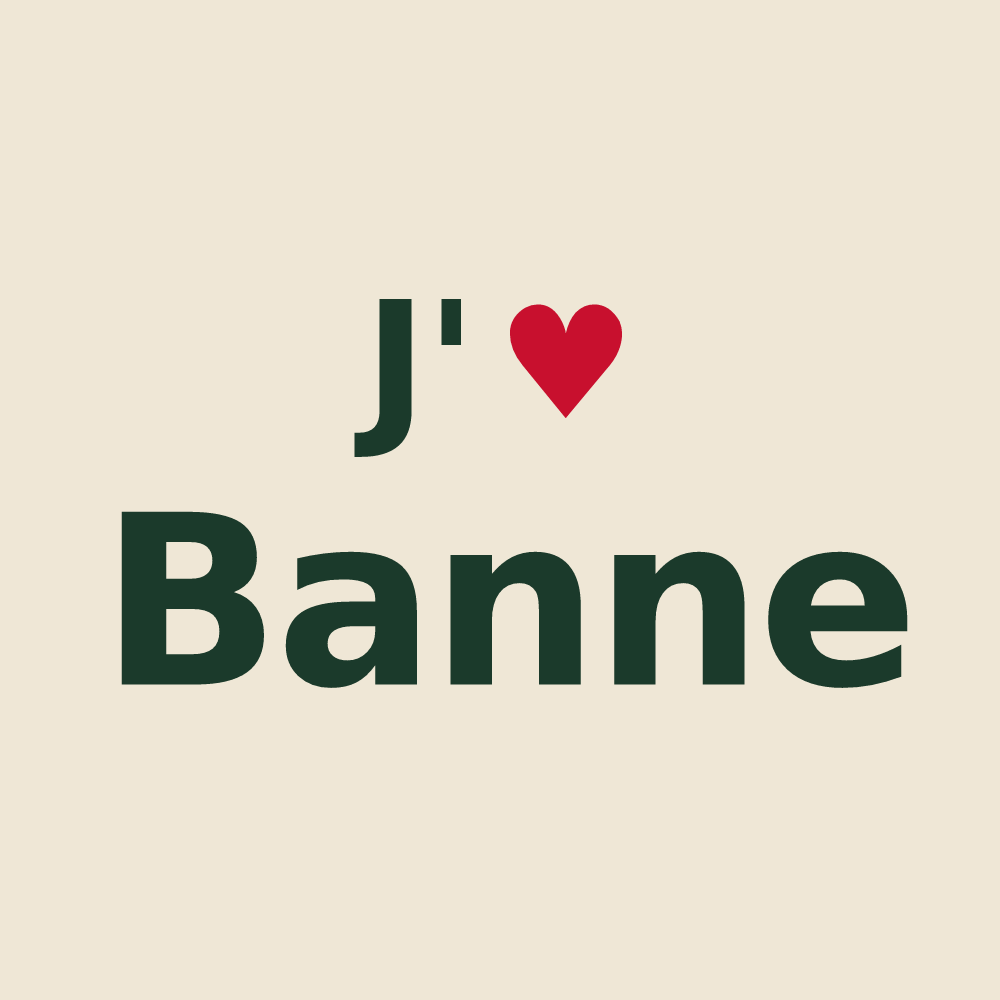 Tote bag personnalisé Banne — design J'aime Banne