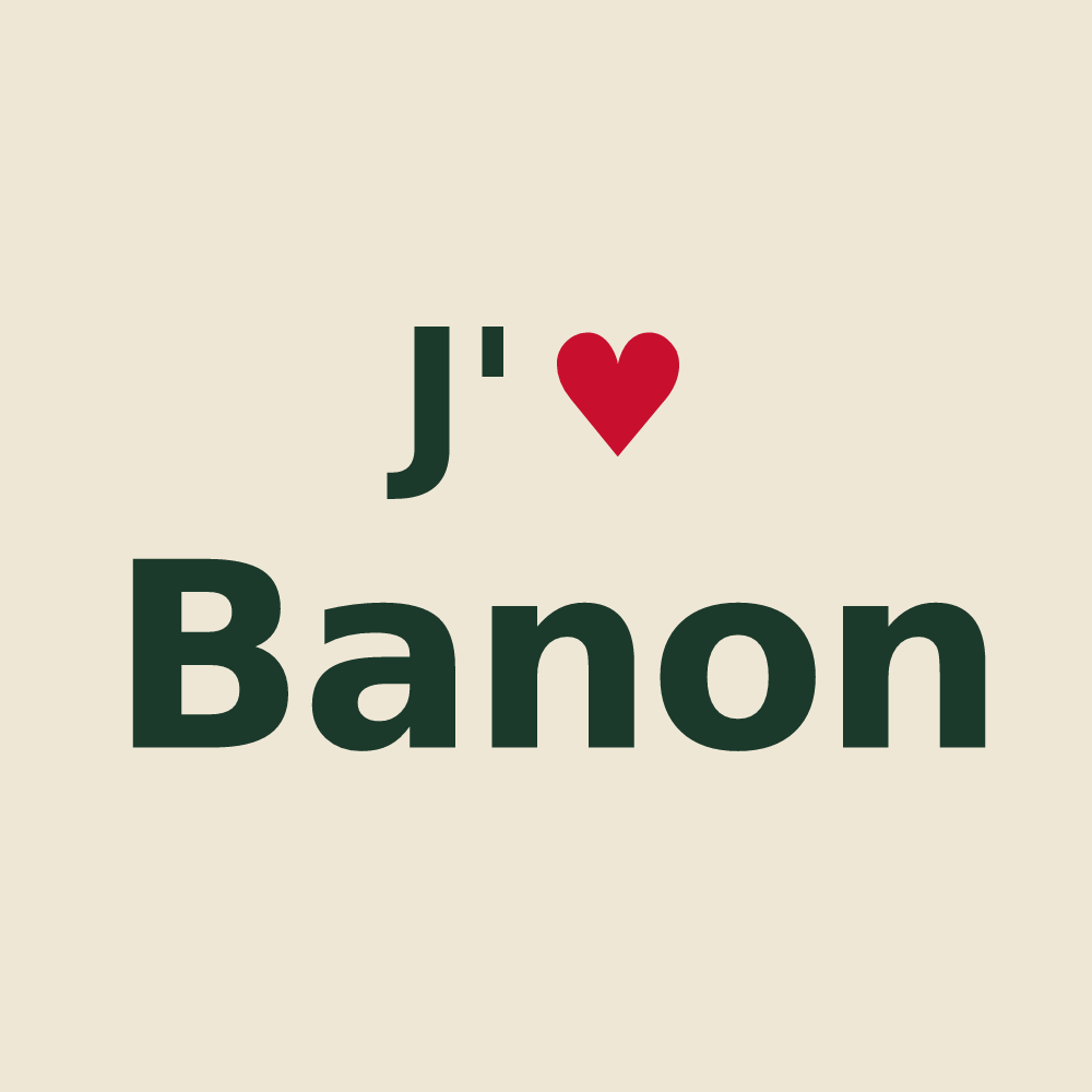 Tote bag personnalisé Banon — design J'aime Banon