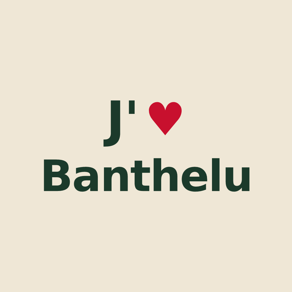 Tote bag personnalisé Banthelu — design J'aime Banthelu