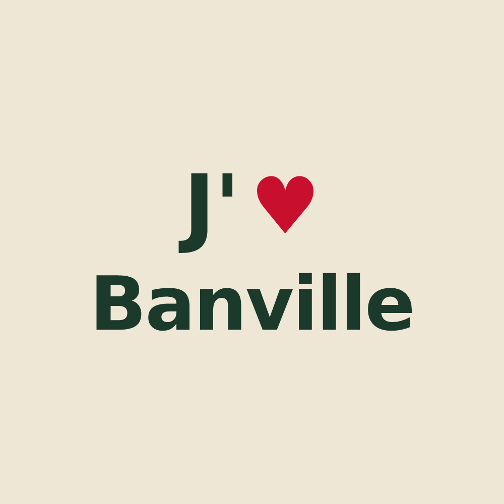 Tote bag personnalisé Banville — design J'aime Banville