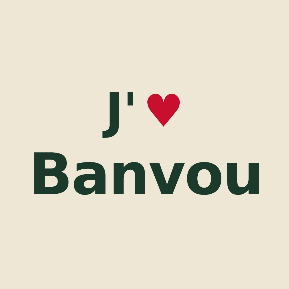 Tote bag personnalisé Banvou — design J'aime Banvou