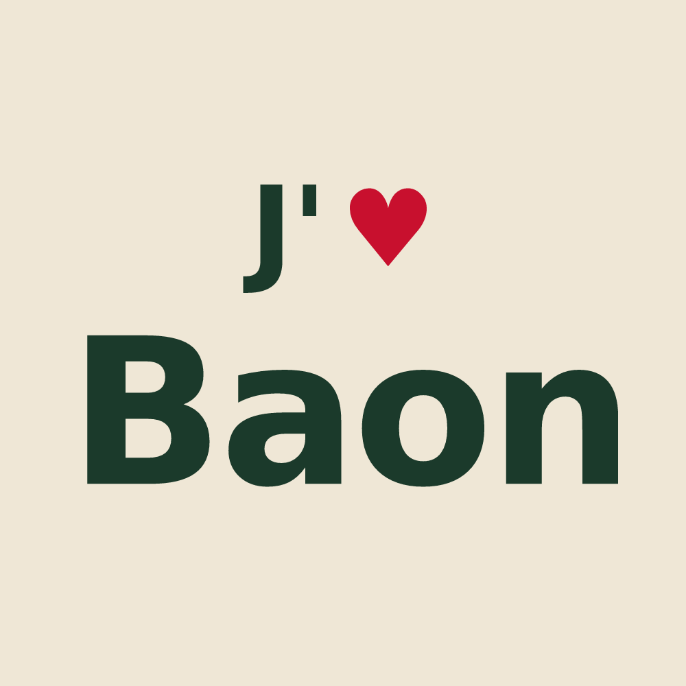 Tote bag personnalisé Baon — design J'aime Baon