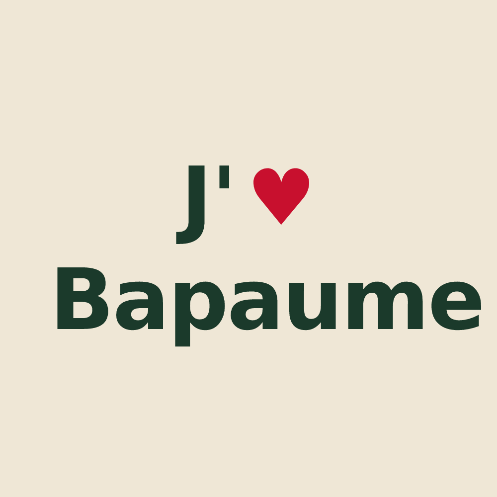 Tote bag personnalisé Bapaume — design J'aime Bapaume