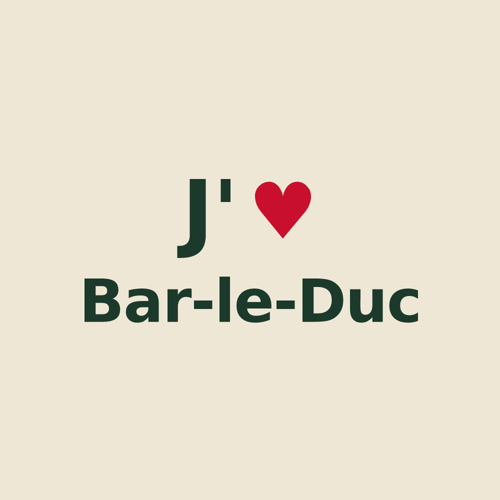 Tote bag personnalisé Bar-le-Duc — design J'aime Bar-le-Duc