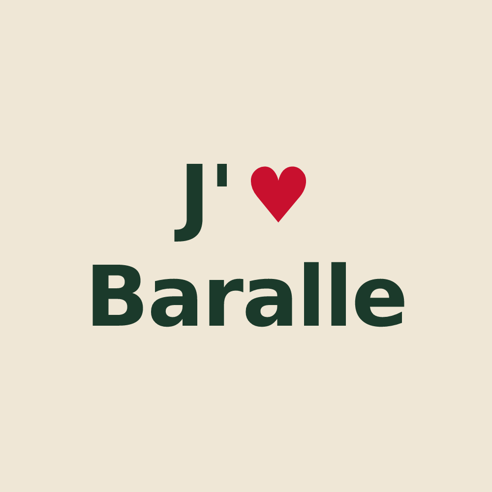 Tote bag personnalisé Baralle — design J'aime Baralle