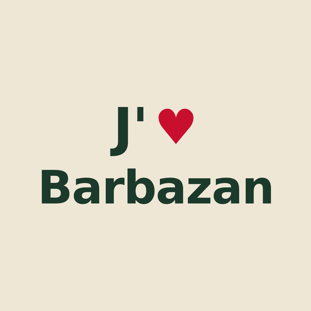 Tote bag personnalisé Barbazan — design J'aime Barbazan