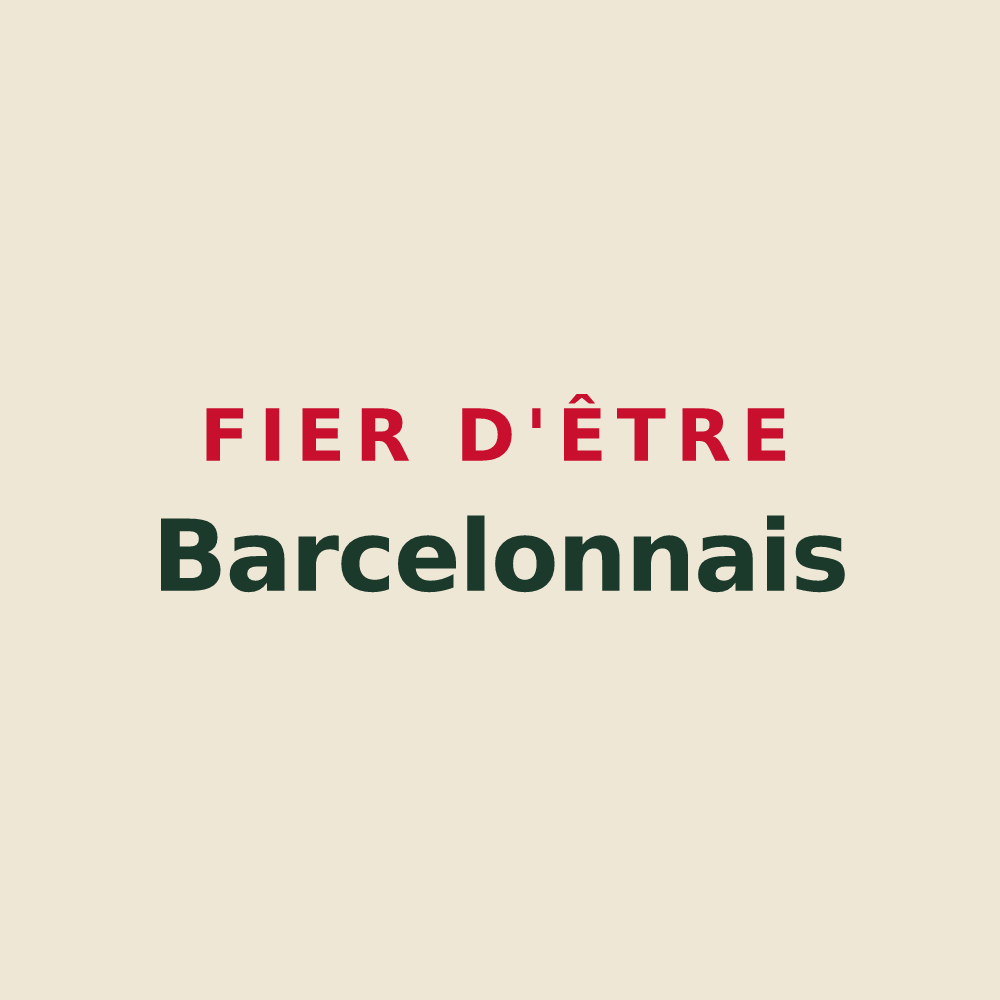 Tote bag « Fier d'être Barcelonnais » — design pour Barcelonne