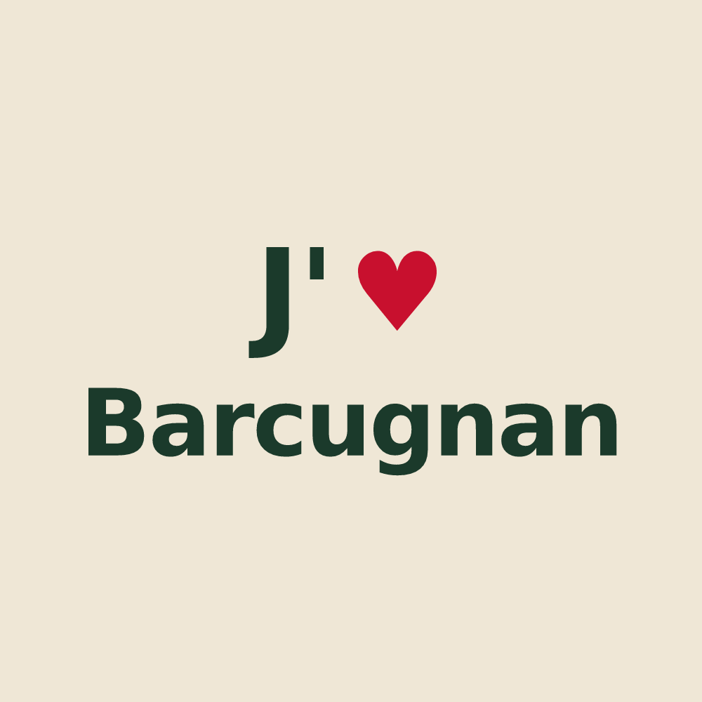 Tote bag personnalisé Barcugnan — design J'aime Barcugnan
