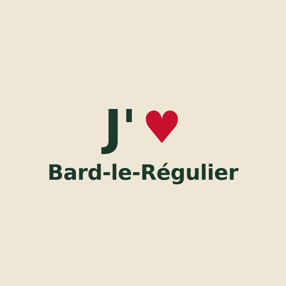 Tote bag personnalisé Bard-le-Régulier — design J'aime Bard-le-Régulier