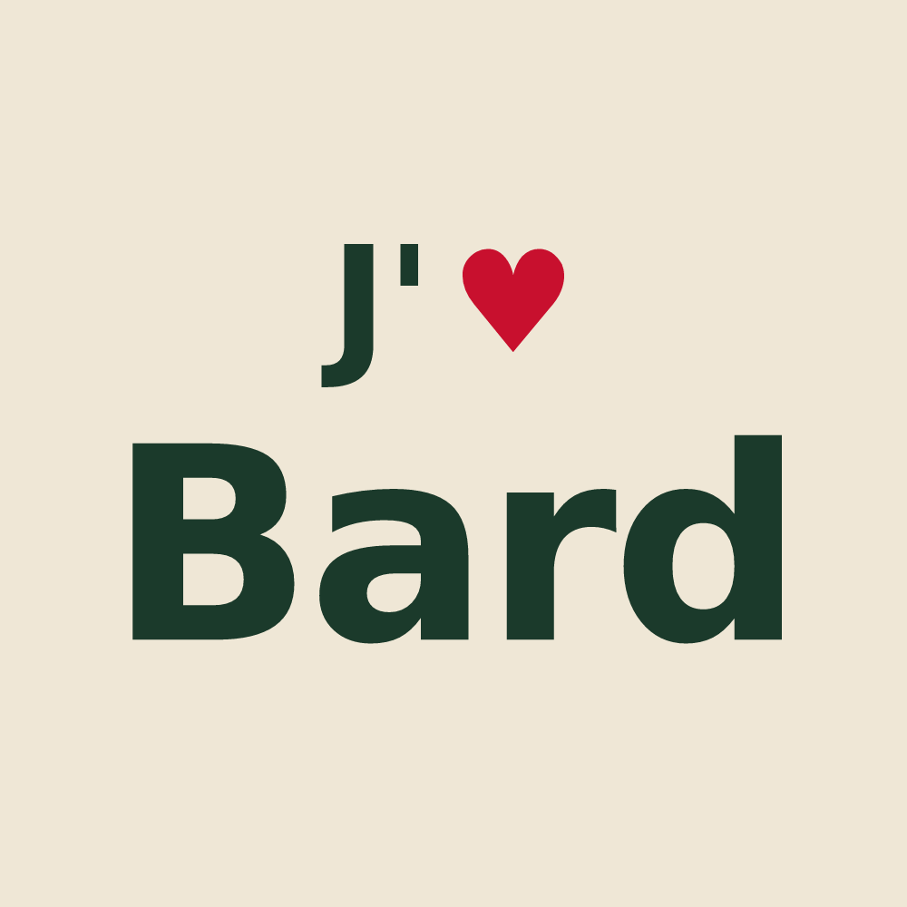 Tote bag personnalisé Bard — design J'aime Bard