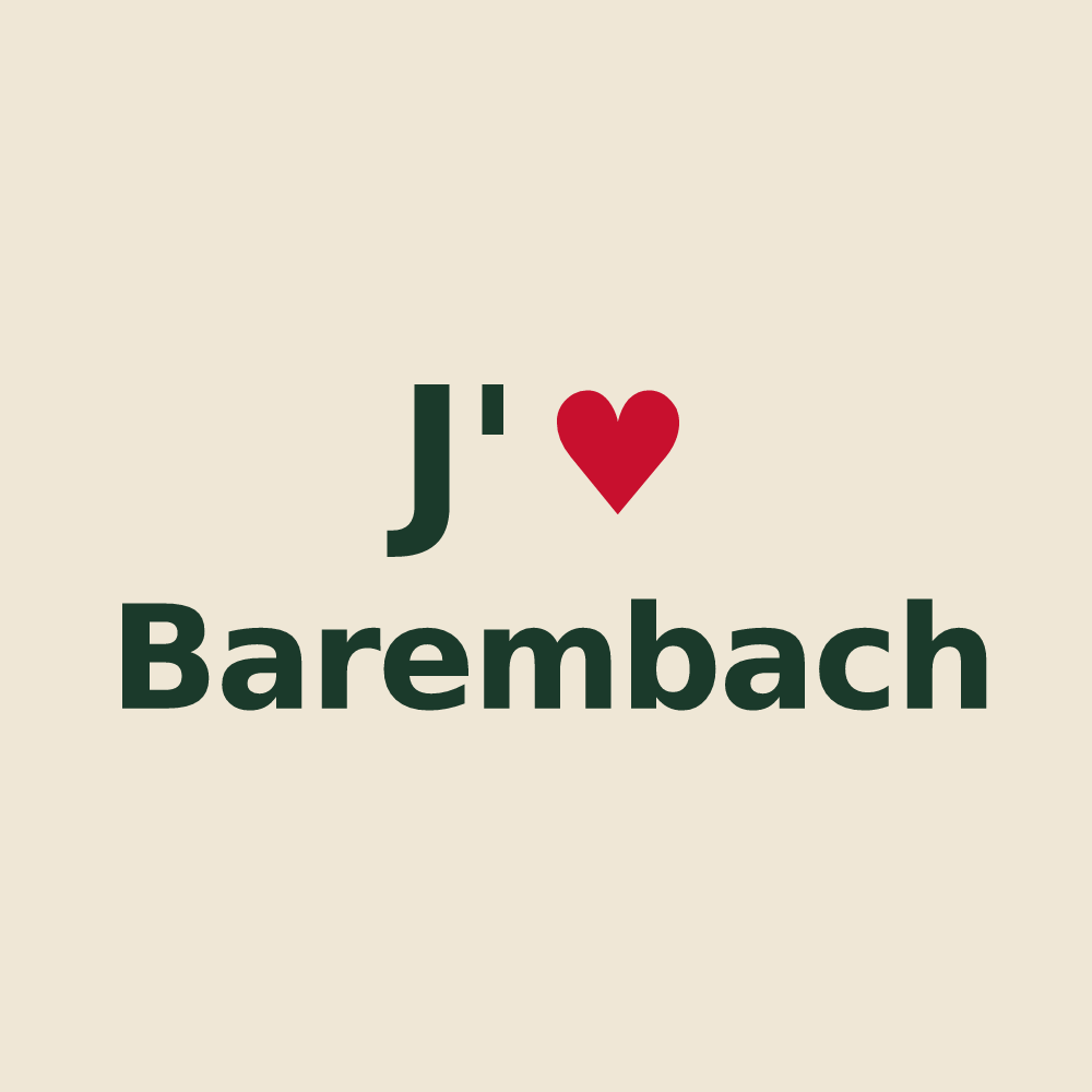 Tote bag personnalisé Barembach — design J'aime Barembach