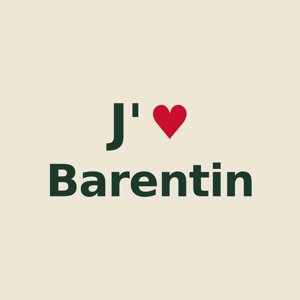 Tote bag personnalisé Barentin — design J'aime Barentin