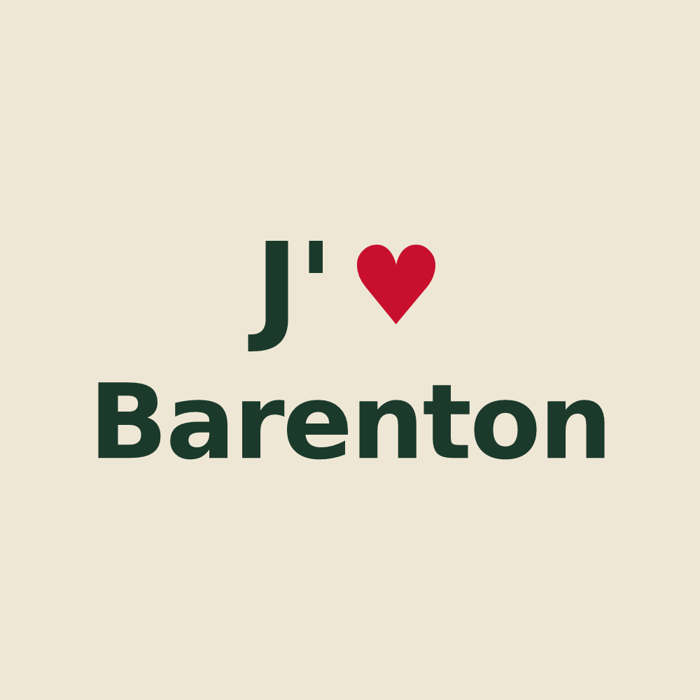 Tote bag personnalisé Barenton — design J'aime Barenton