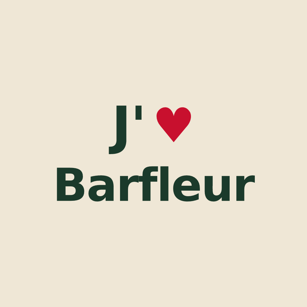 Tote bag personnalisé Barfleur — design J'aime Barfleur