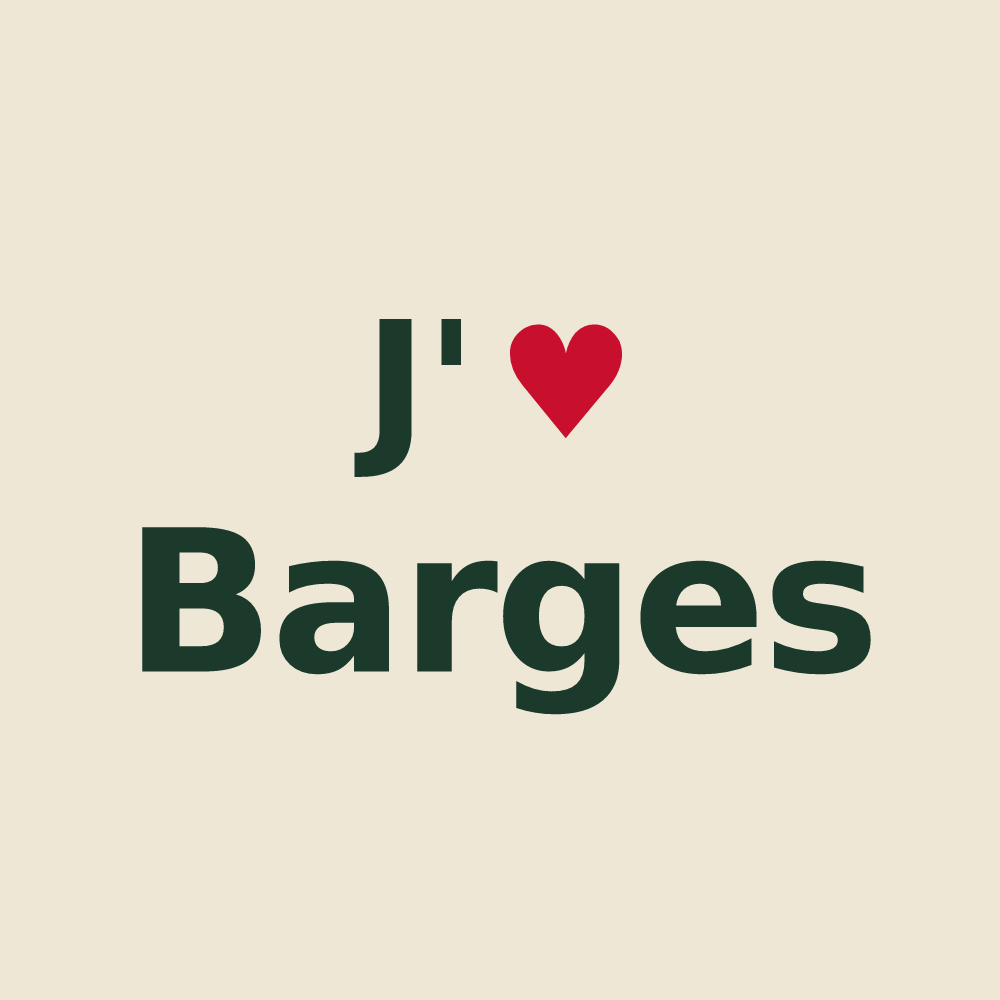 Tote bag personnalisé Barges — design J'aime Barges