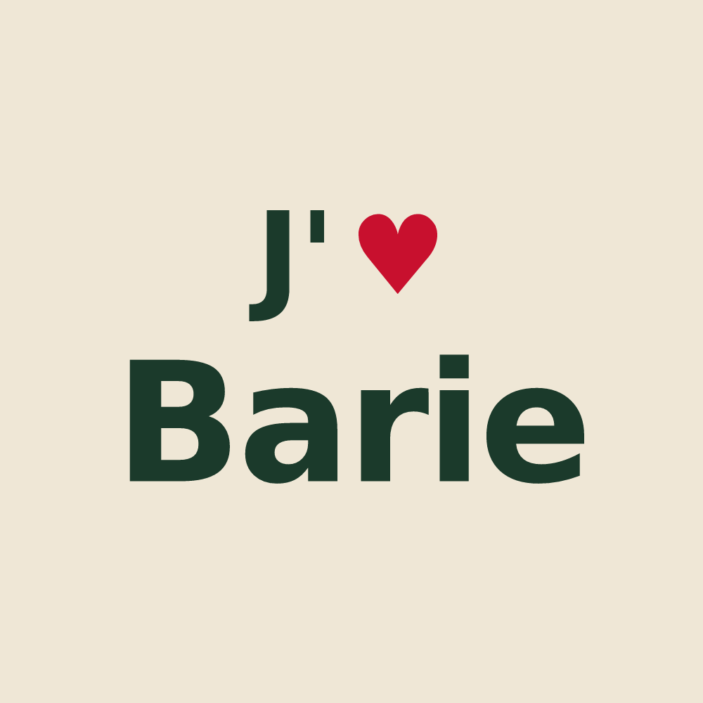 Tote bag personnalisé Barie — design J'aime Barie