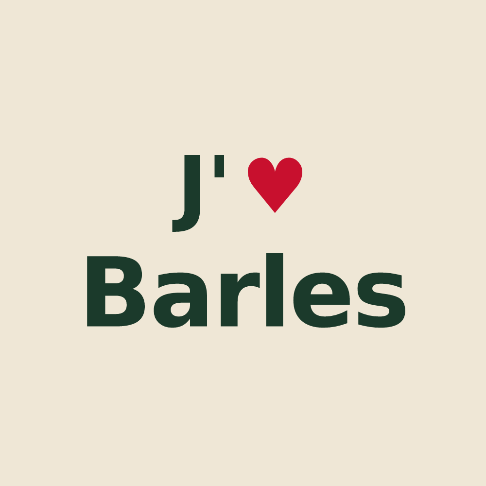 Tote bag personnalisé Barles — design J'aime Barles