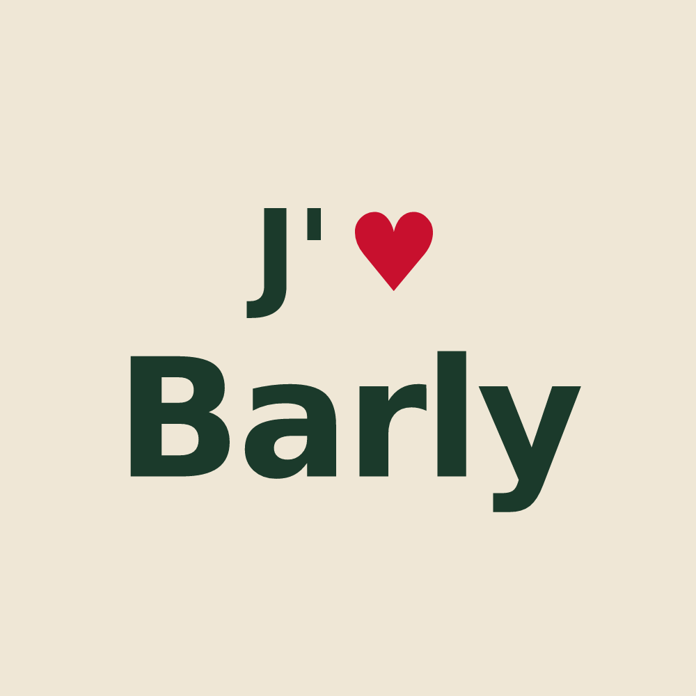 Tote bag personnalisé Barly — design J'aime Barly