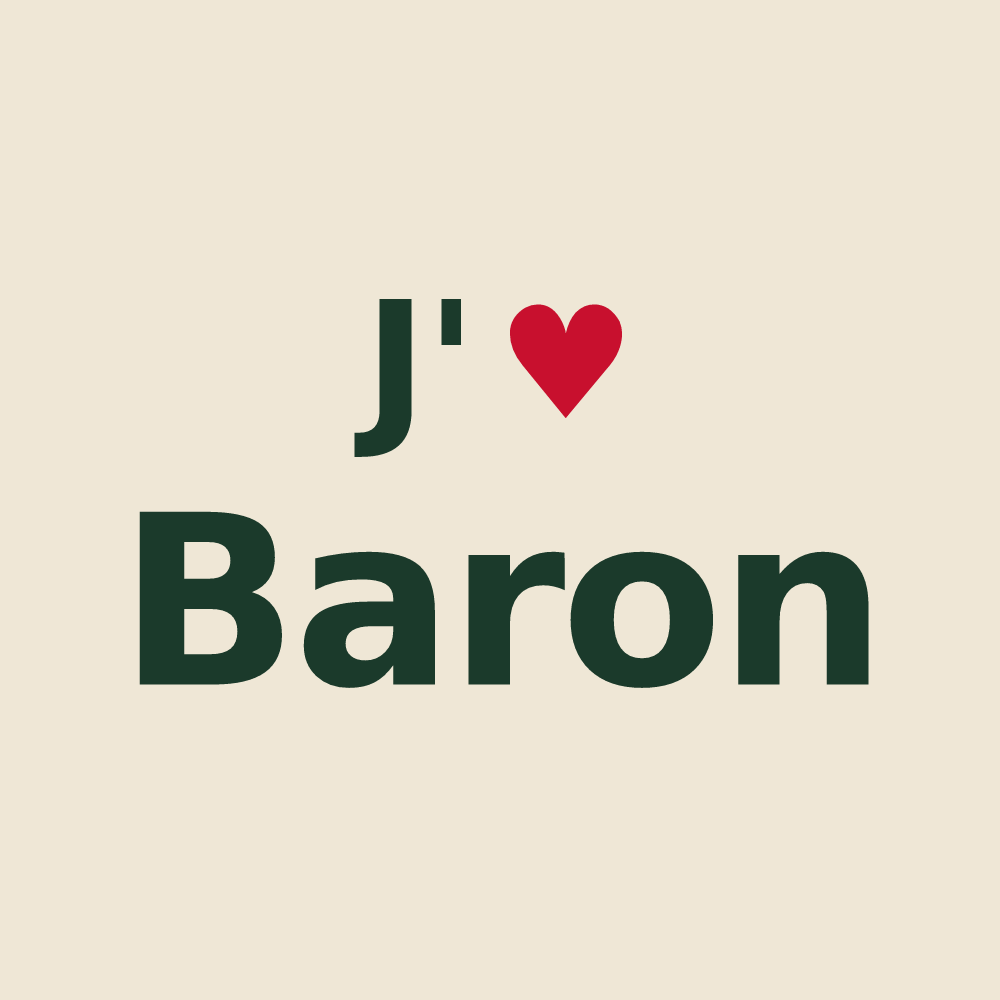 Tote bag personnalisé Baron — design J'aime Baron