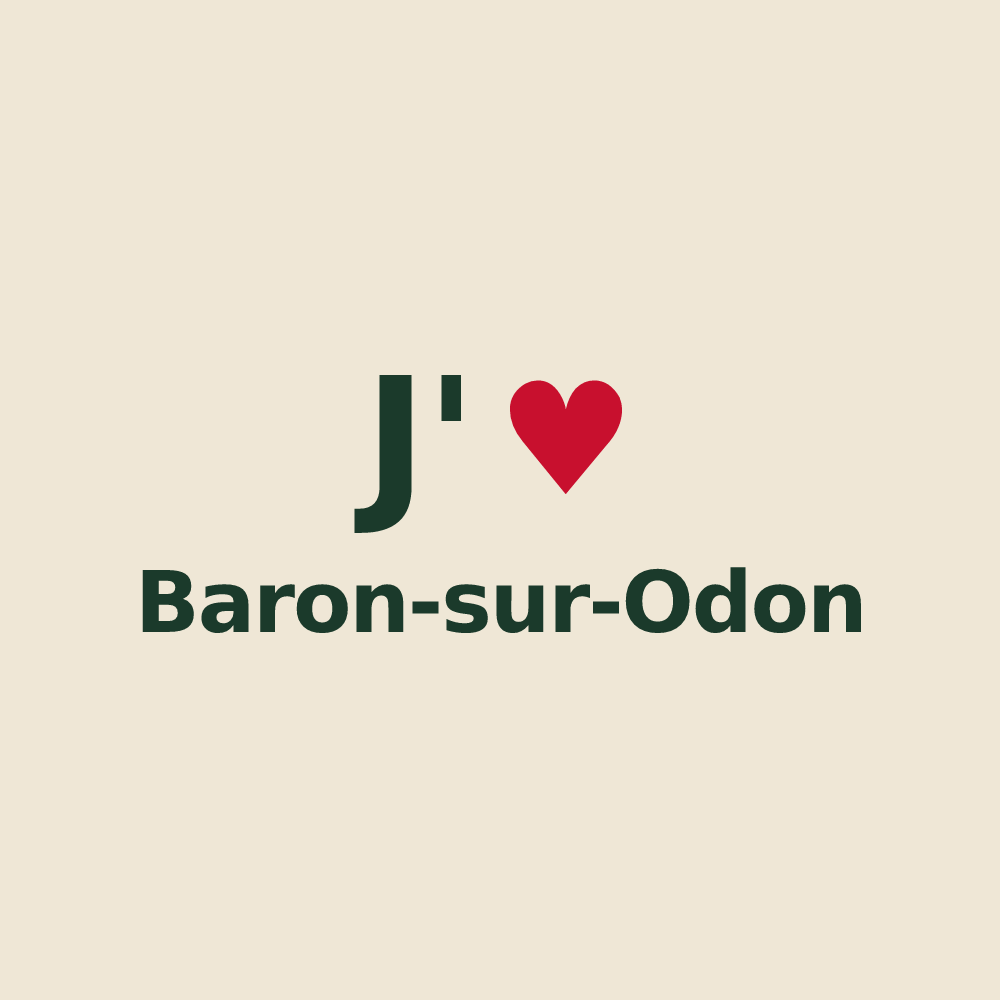 Tote bag personnalisé Baron-sur-Odon — design J'aime Baron-sur-Odon