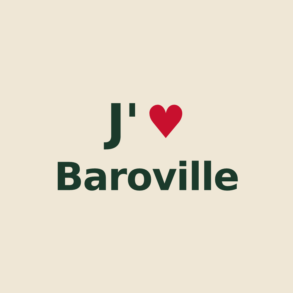 Tote bag personnalisé Baroville — design J'aime Baroville