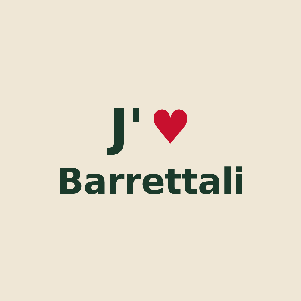 Tote bag personnalisé Barrettali — design J'aime Barrettali