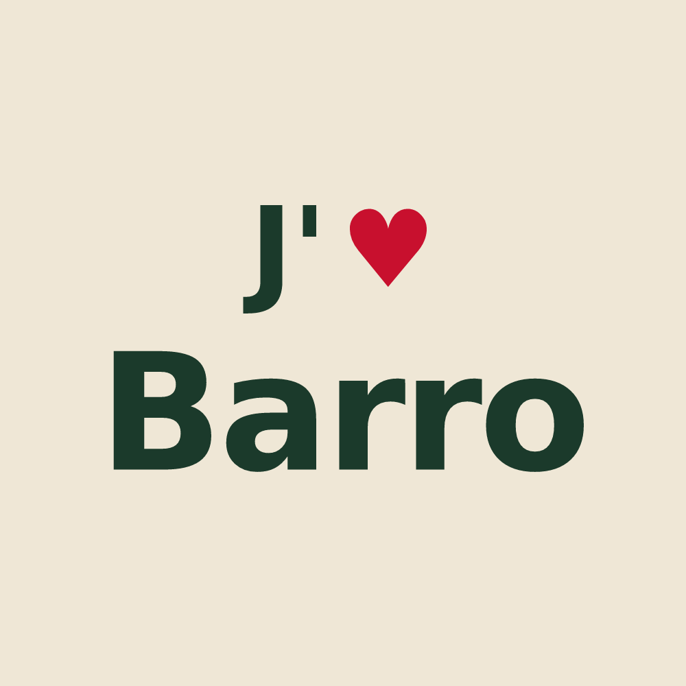 Tote bag personnalisé Barro — design J'aime Barro