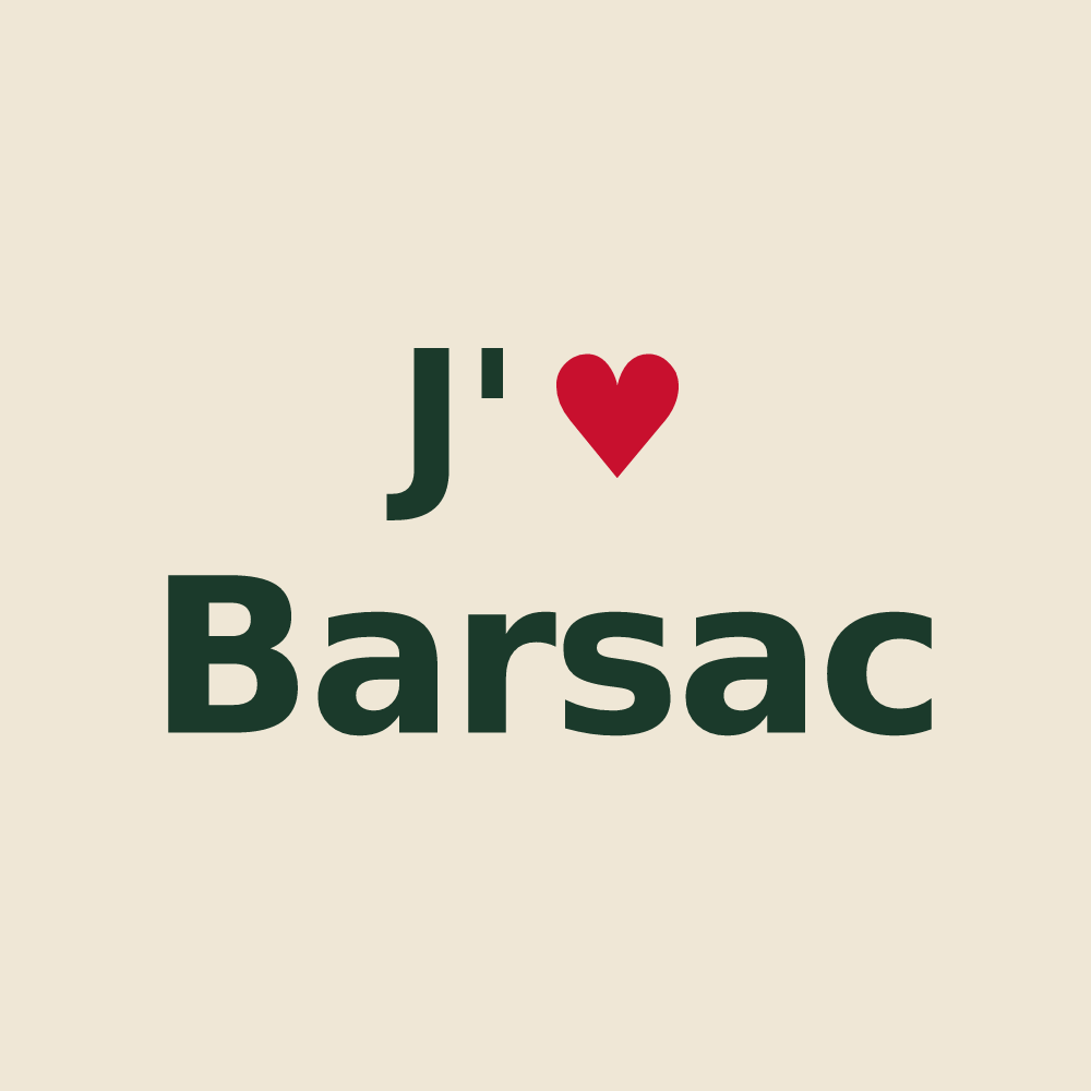 Tote bag personnalisé Barsac — design J'aime Barsac