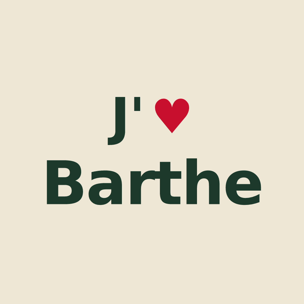 Tote bag personnalisé Barthe — design J'aime Barthe