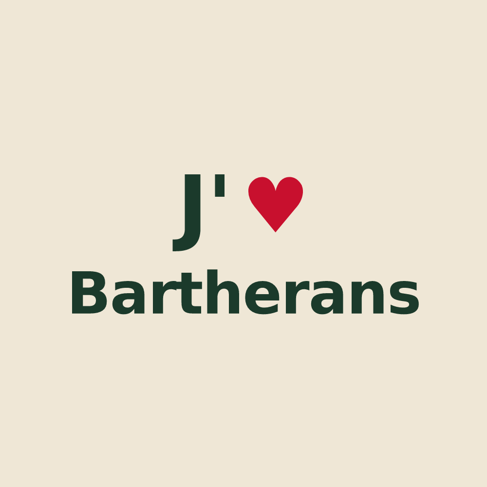 Tote bag personnalisé Bartherans — design J'aime Bartherans