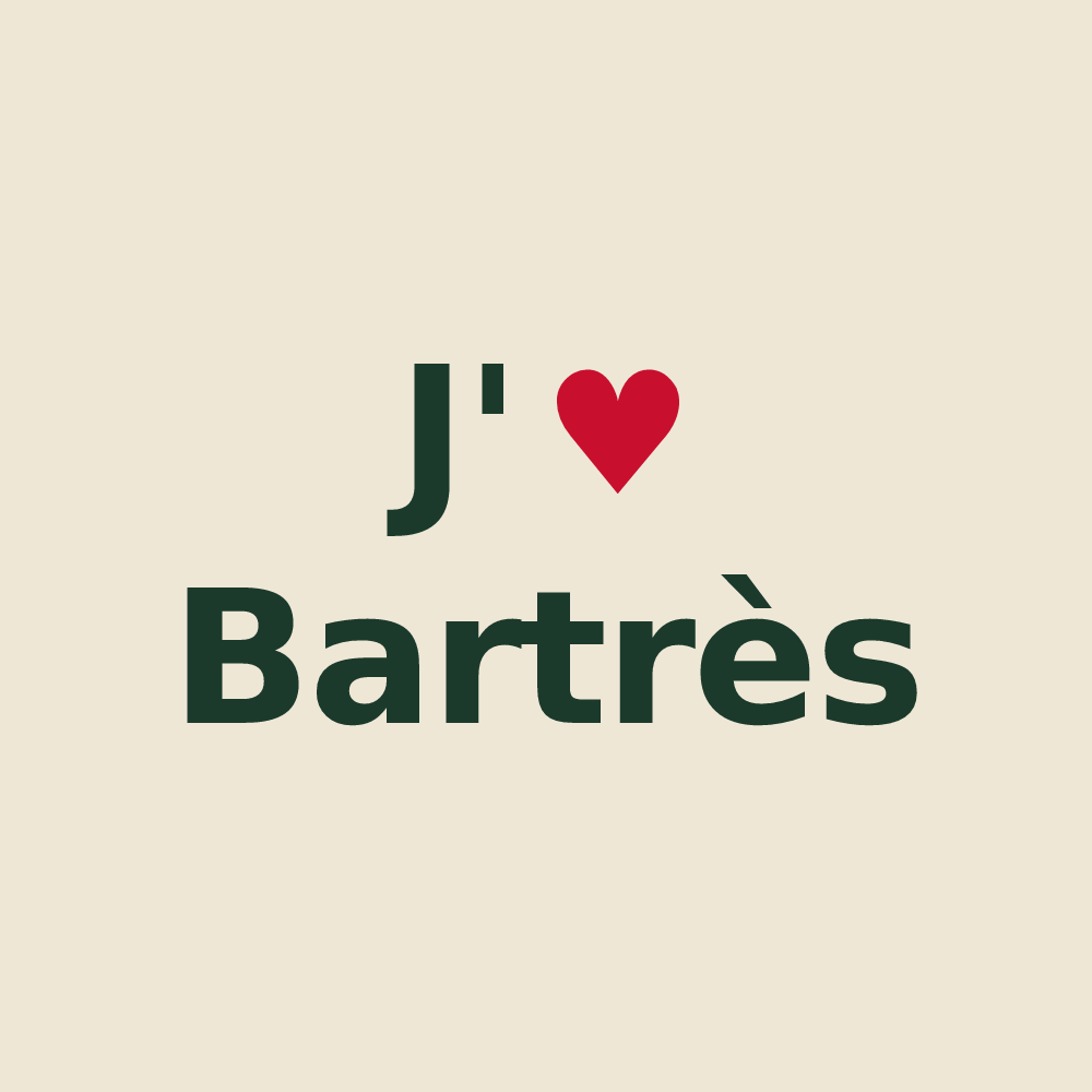 Tote bag personnalisé Bartrès — design J'aime Bartrès