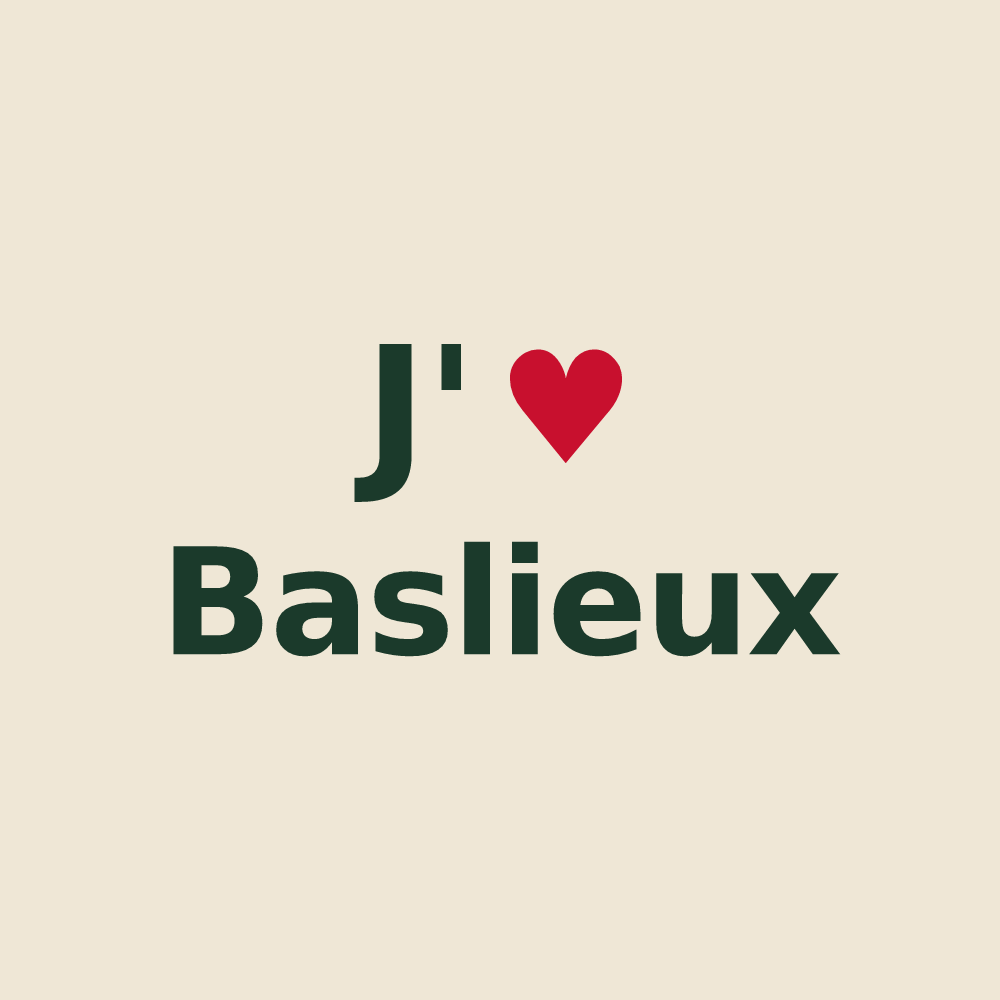 Tote bag personnalisé Baslieux — design J'aime Baslieux