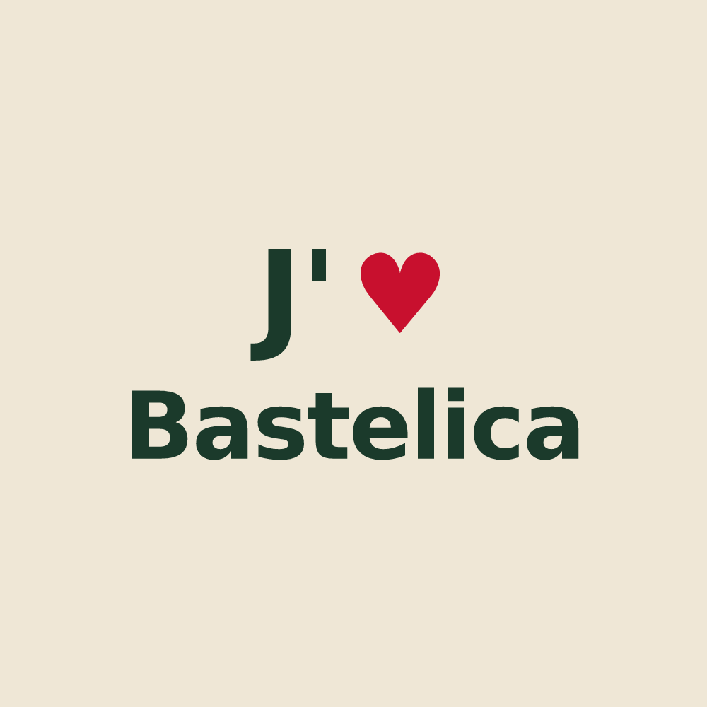 Tote bag personnalisé Bastelica — design J'aime Bastelica